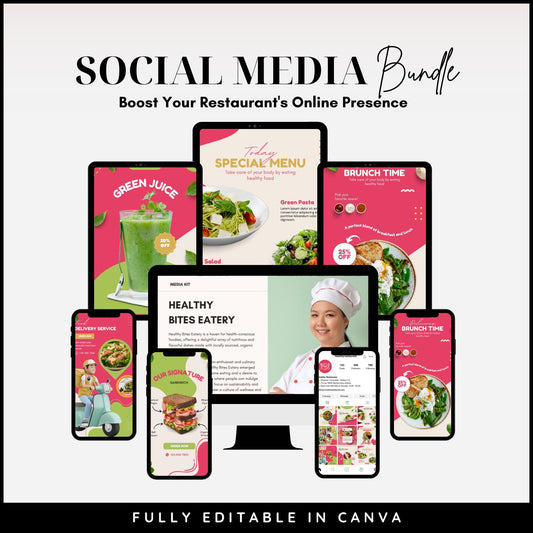 Food Instagram Templates for Canva